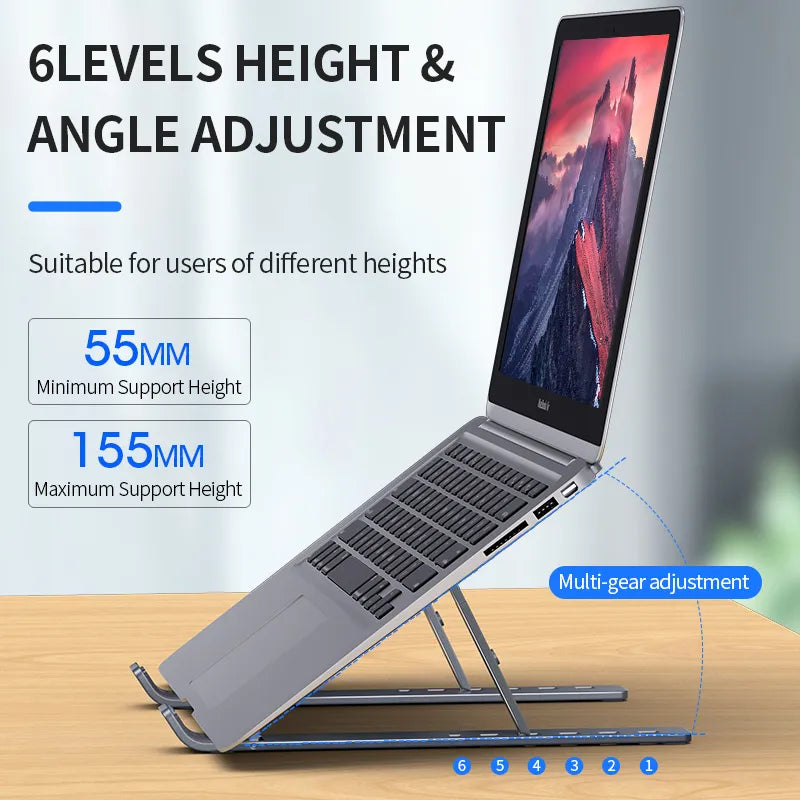 Laptop Holder Stand Adjustable Foldable for Notebook Computer