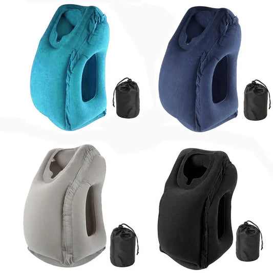 PVC Inflatable Air Travel Pillow Portable Headrest