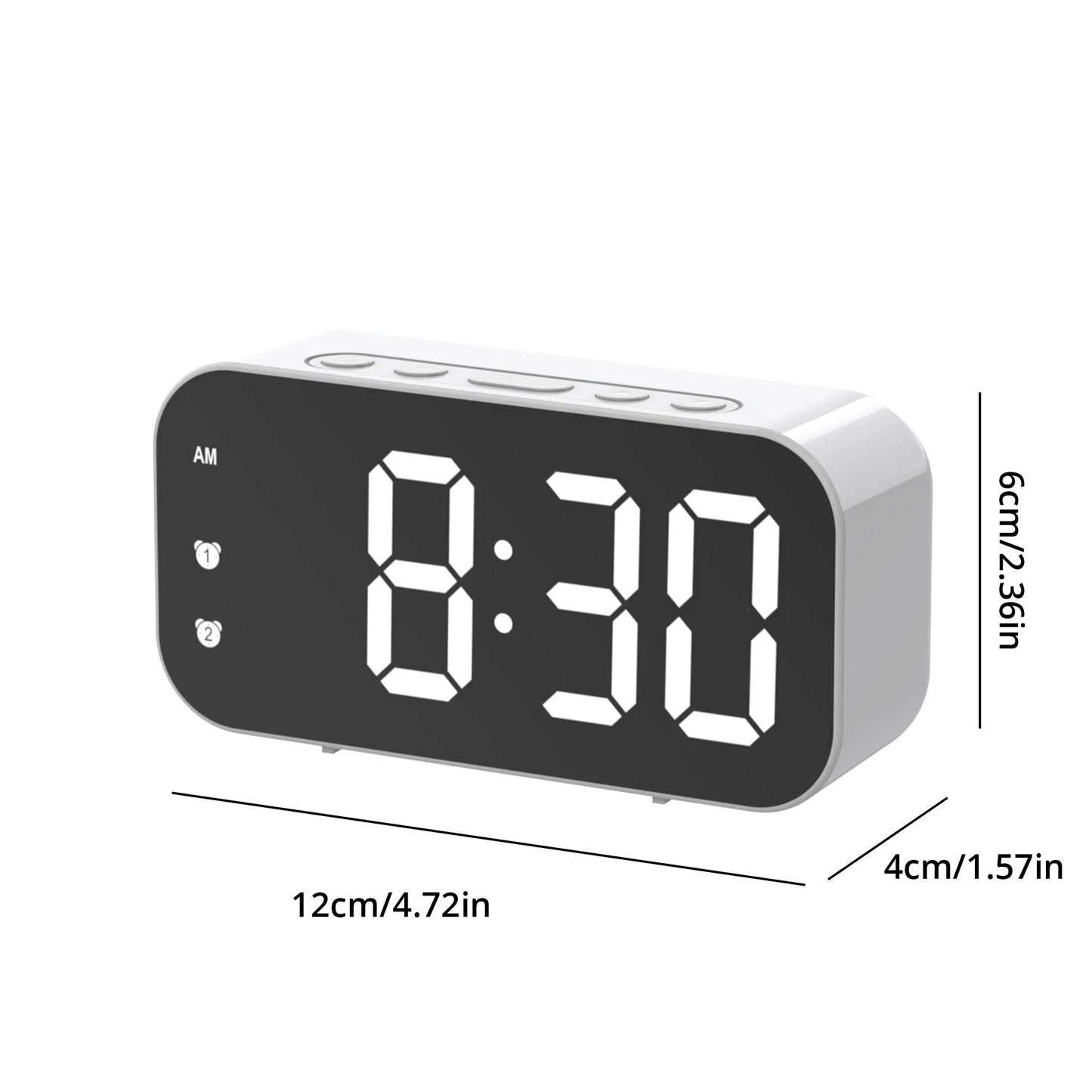 LED Mirror Table Alarm Digital Clock